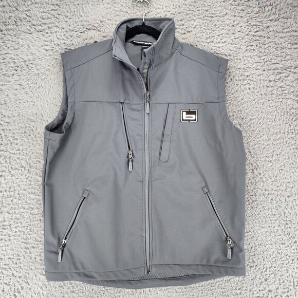 Banded Jacket Mens Large Gray Sleeveless Full Zip Vest *GUC*
